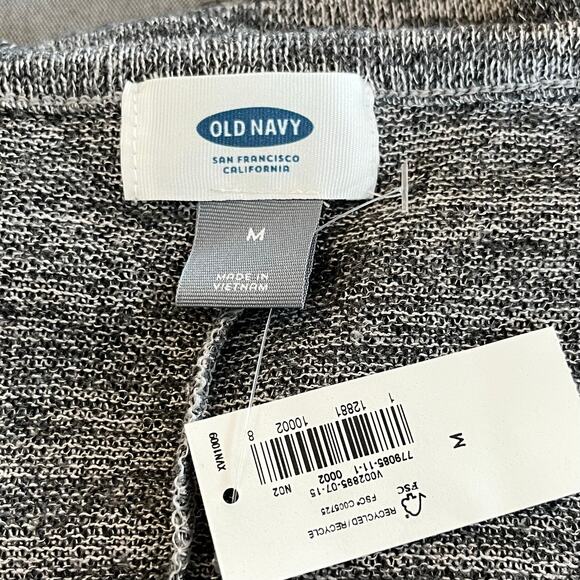 Old Navy Heather Gray Long Sleeve Lightweight Sweater NWT Medium - Picture 3 of 11